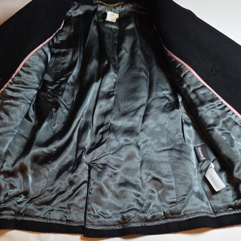 J.CREW VTG Elegant Black Double-Breasted Coat 100%WOOL SZ 4. - Picture 9 of 14